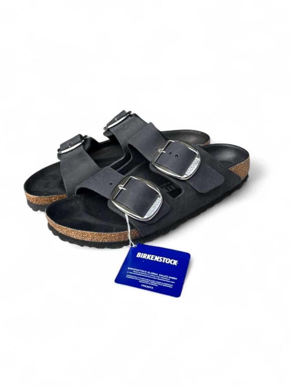 Birkenstock Arizona Big Buckle Black Oiled Leather Sandals EU 38 Womens 7 Narrow